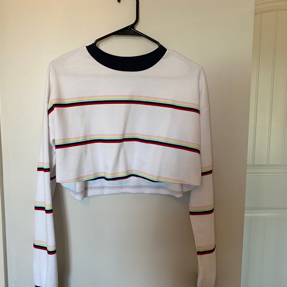 colorful striped crop top!